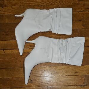 Marc Fisher White Heeled Boots